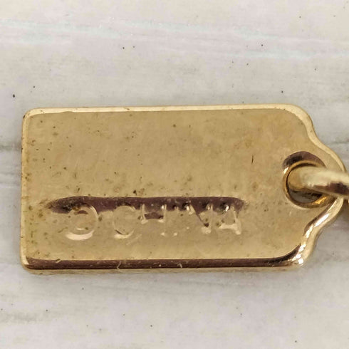 コーチ COACH ゴールドプレーテッドブラス エナメル ロック 南京錠 ペンダント ネックレス レディース