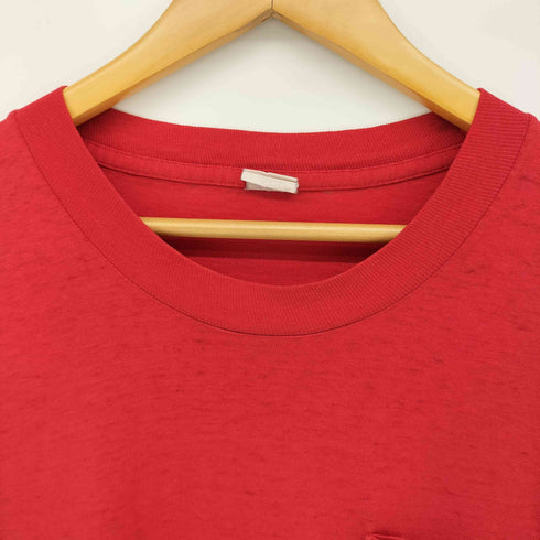 フルーツオブザルーム FRUIT OF THE LOOM 90S USA製 シングルステッチ 胸ポケット 無地 S/S Tシャツ メンズ