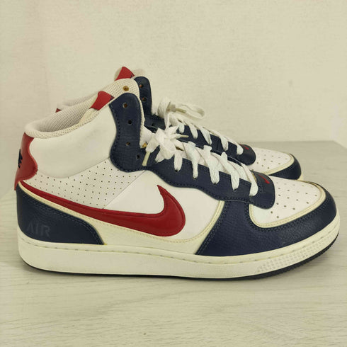 ナイキ NIKE Air Indee High White/Red- Mid Navy Basketball Shoes ハイカットスニーカー メンズ JPN:27