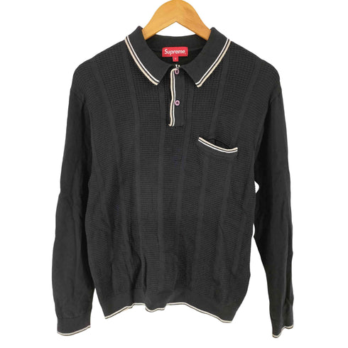 シュプリーム Supreme 19AW STRIPE RIB L/S KINT POLO メンズ import:S