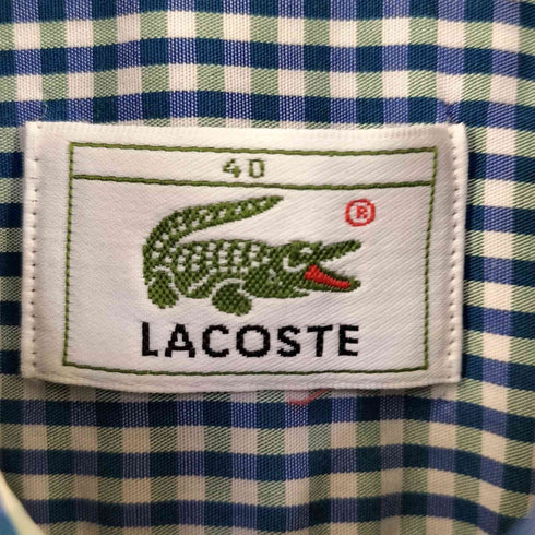 ラコステ LACOSTE ボタンダウン チェックシャツ メンズ FR:40