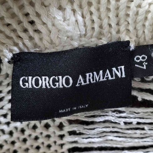 ジョルジオアルマーニ Giorgio Armani ヘンプ シルク ダメージ ニット レディース 48