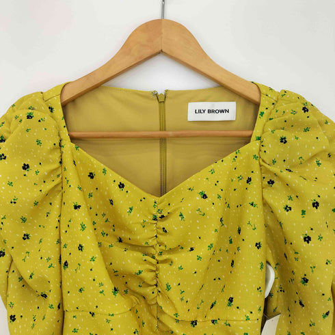 リリーブラウン Lily Brown 23ss ギャザーデコルテワンピース レディース JPN:1