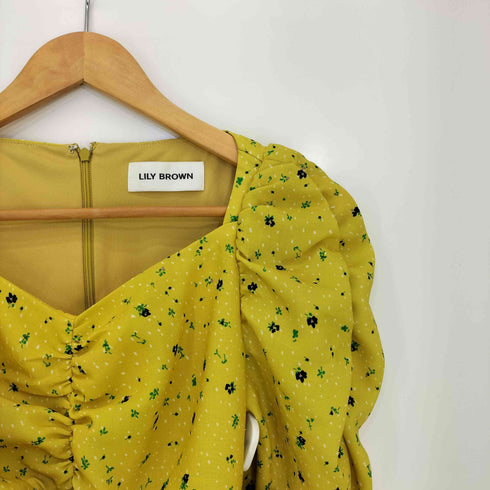 リリーブラウン Lily Brown 23ss ギャザーデコルテワンピース レディース JPN:1