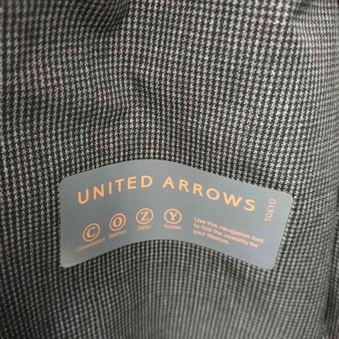 ユナイテッドアローズ UNITED ARROWS COZY プリント ハウンドトゥース 2ボタンジャケット イージーパンツ メンズ M