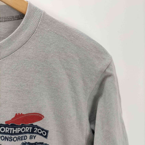 80s sportswear 企業系 プリント Tシャツ 裾袖シングル メンズ import:M