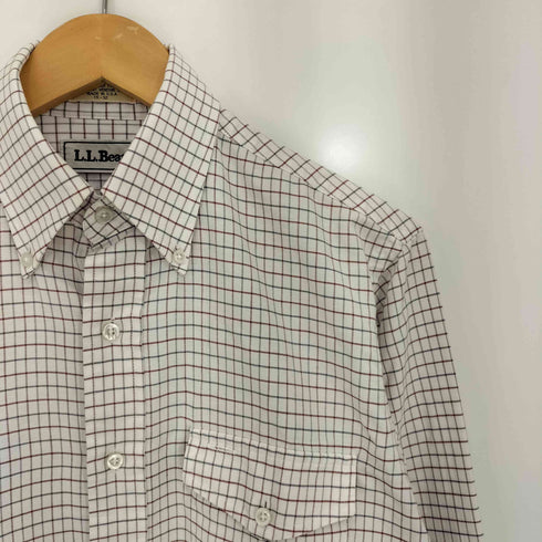 エルエルビーン L.L.Bean 80s~90s USA製 チェック シングルポケット L/S ボタンダウンシャツ メンズ 15-32