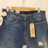 リーバイス Levis 514 ストレート デニム パンツ ダメージ 加工 ボタン裏 4649 刻印 デッドストック フラッシャー付き メンズ W36 L32