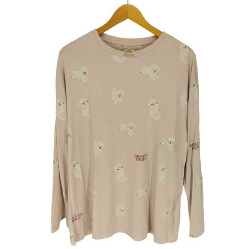 ジェラートピケ gelato pique ドッグ柄ロンT レディース ONE SIZE