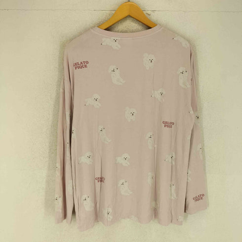 ジェラートピケ gelato pique ドッグ柄ロンT レディース ONE SIZE