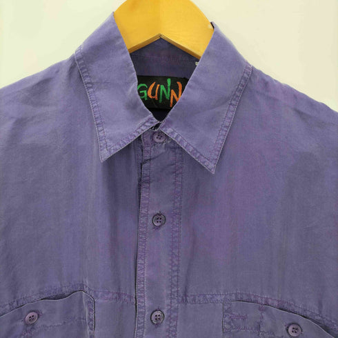 90s GUNN シルク 半袖 シャツ メンズ import:S