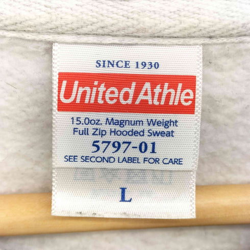 ユナイテッドアスレ UNITED ATHLE 15.0オンス オープンエンド マグナムウェイト スウェット フルジップ パーカ メンズ JPN:L