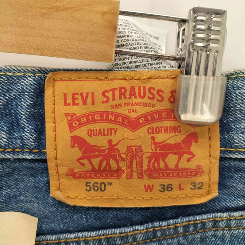 リーバイス Levis 560 バギー テーパード デニム パンツ バルーン ボタン裏 3405 刻印 デッドストック フラッシャー付き メンズ W36 L32