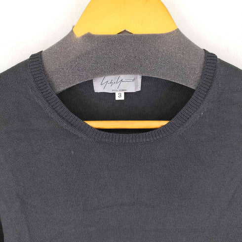 ヨウジヤマモトプールオム Yohji Yamamoto POUR HOMME レーヨン100% サイドジップデザインニット メンズ JPN:3