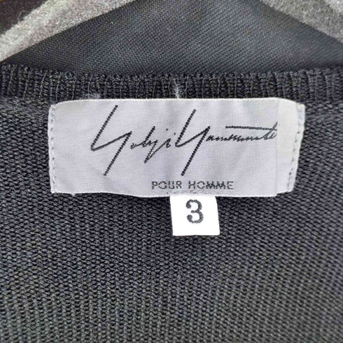 ヨウジヤマモトプールオム Yohji Yamamoto POUR HOMME レーヨン100% サイドジップデザインニット メンズ JPN:3