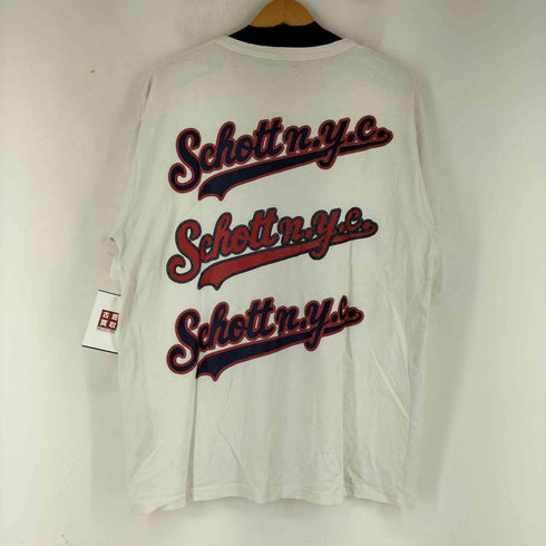 ショット Schott スクリプトロゴ S/S バックプリントTシャツ メンズ JPN:XL