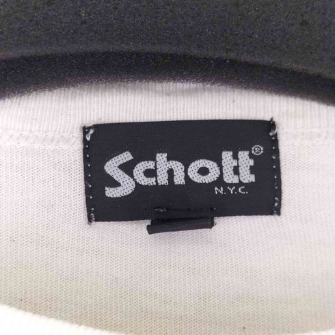 ショット Schott スクリプトロゴ S/S バックプリントTシャツ メンズ JPN:XL