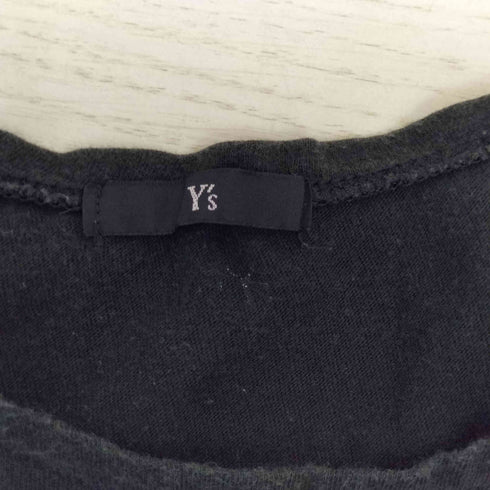 ワイズ Ys 首後ミニロゴ コットンTシャツ メンズ