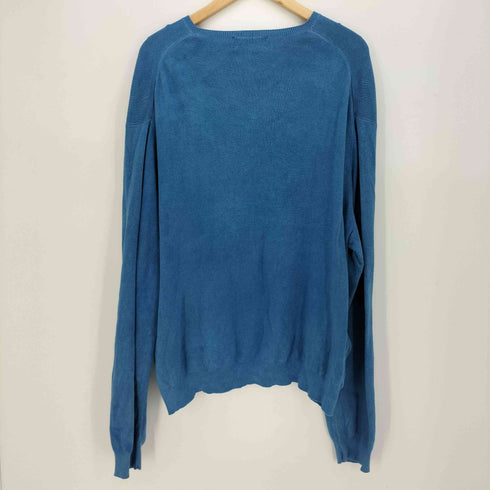 ポロバイラルフローレン Polo by RALPH LAUREN 90S ポニー刺繍 Vネック コットン L/S ニット メンズ import:XXL