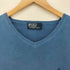 ポロバイラルフローレン Polo by RALPH LAUREN 90S ポニー刺繍 Vネック コットン L/S ニット メンズ import:XXL