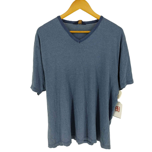ブルックスブラザーズ BROOKS BROTHERS VネックボーダーS/S Tシャツ メンズ import:XL