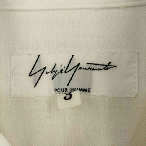 ヨウジヤマモトプールオム Yohji Yamamoto POUR HOMME 98SS 長袖シャツ メンズ 3