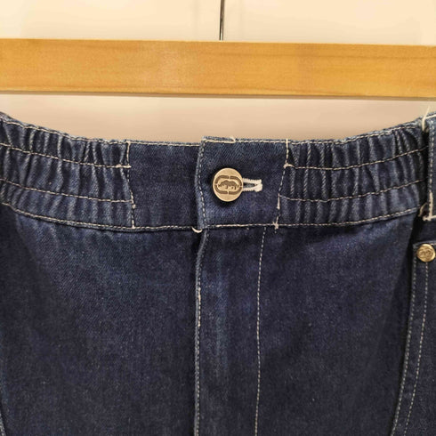 エコーアンリミテッド ECKO UNLTD 90-00S OLD ウエストゴム ダブルニー ジップポケット ブッシュ バギー デニム パンツ B系 Y2K 極太 メンズ