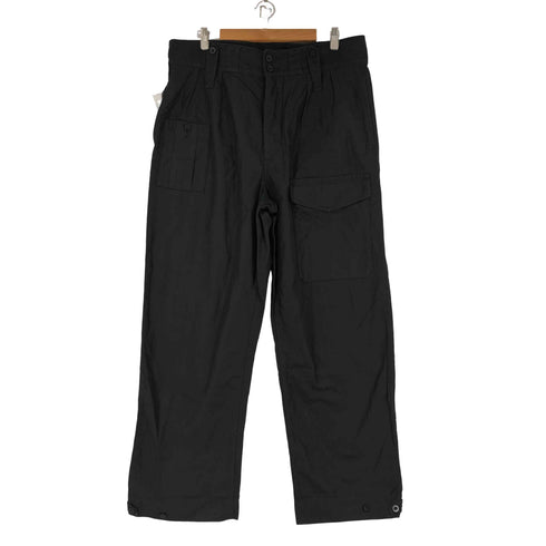 ナイジェルケーボン NIGEL CABOURN BRITISH ARMY PANT BLACK BACK SATIN メンズ FR:36-38