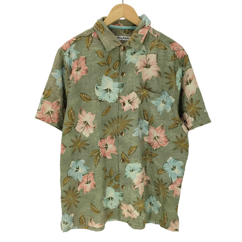 トミーバハマ Tommy Bahama 90-00S 花柄 総柄 S/S アロハ シャツ メンズ import:L