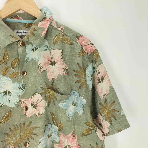 トミーバハマ Tommy Bahama 90-00S 花柄 総柄 S/S アロハ シャツ メンズ import:L