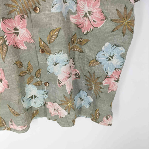 トミーバハマ Tommy Bahama 90-00S 花柄 総柄 S/S アロハ シャツ メンズ import:L