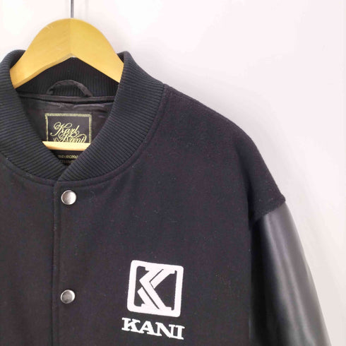 カールカナイ Karl Kani 裏地キルティング ロゴ刺繍 アーム フェイクレザー バーシティー ジャケット スタジャン B系 メンズ JPN:XXL