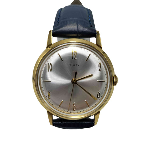 タイメックス TIMEX 手巻き シルバー レザー マーリン 腕時計 メンズ