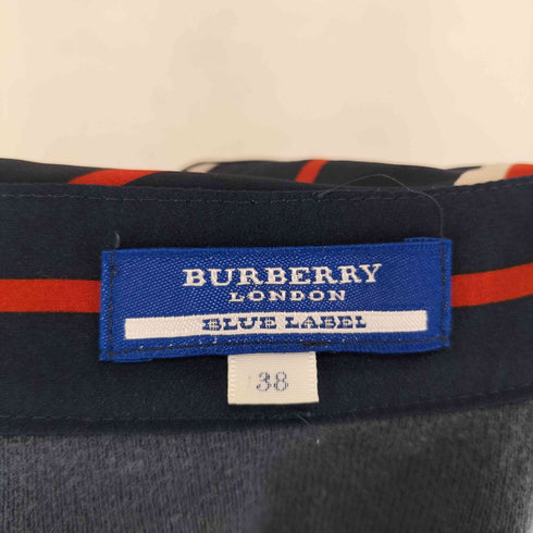 バーバリーブルーレーベル BURBERRY BLUE LABEL 襟切替 スキッパーポロシャツ レディース JPN:38