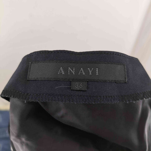 アナイ ANAYI ポリエステル 半袖 ウエストリボン ワンピース レディース 36