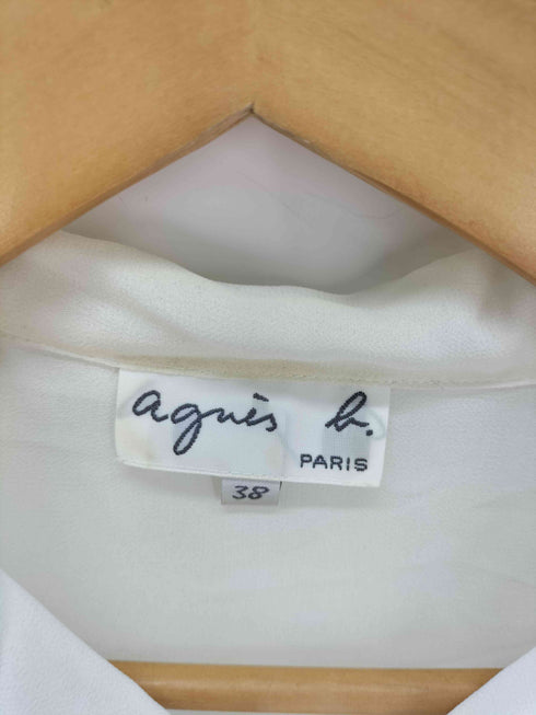 アニエスベー agnes b. PARIS サンライズ期 シアー L/S シャツ レディース JPN:38