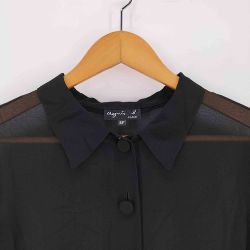 アニエスベー agnes b. PARIS サンライズ期 シアー シャツ レディース JPN:38
