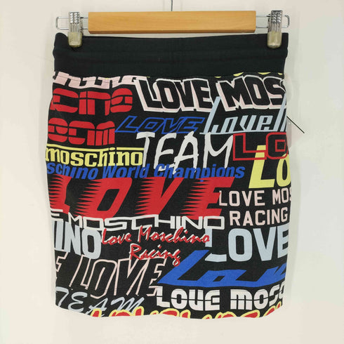 ラブモスキーノ LOVE MOSCHINO ロゴプリント スウェットタイトスカート レディース JPN:40
