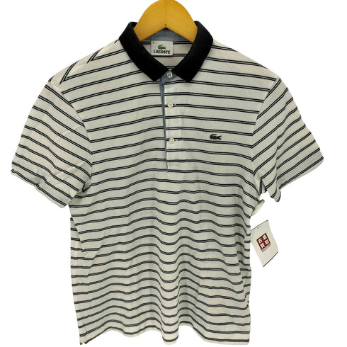 ラコステ LACOSTE ボーダー鹿の子ポロシャツ メンズ 3