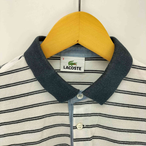ラコステ LACOSTE ボーダー鹿の子ポロシャツ メンズ 3