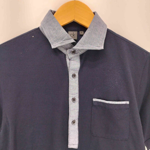 カルバンクライン CALVIN KLEIN コットンポリ鹿の子ポロシャツ メンズ import:M