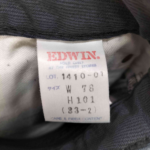 エドウィン EDWIN タータンチェック バムフラップ付き デニム ミニスカート punk レディース W78