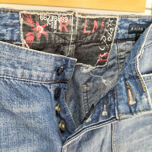 ラルフローレン RALPH LAUREN ベイカーポケット ワイドデニムパンツ レディース 9