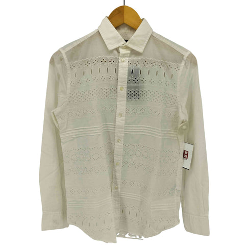 ポロラルフローレン POLO RALPH LAUREN フラワー レース コットン L/S シャツ レディース US:0-2