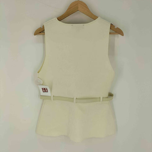 ザラ ZARA ベルト付き ペプラムノースリーブニット レディース import:M