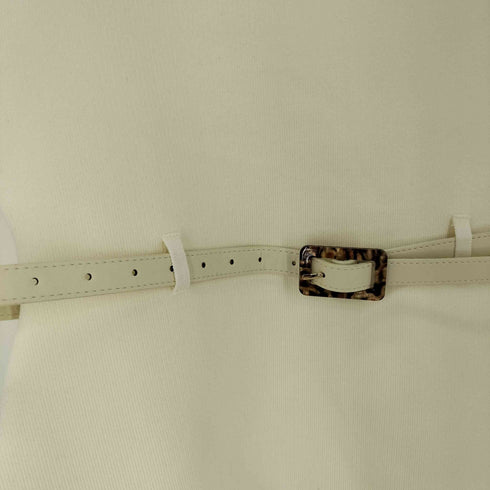 ザラ ZARA ベルト付き ペプラムノースリーブニット レディース import:M