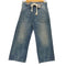 ポロラルフローレン POLO RALPH LAUREN THE WIDE LEG CROP ワイド レッグ クロップド ベルトロープ付き デニム レディース UK:26-27
