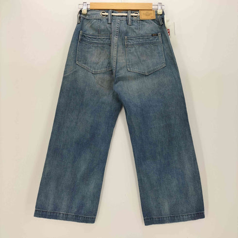 ポロラルフローレン POLO RALPH LAUREN THE WIDE LEG CROP ワイド レッグ クロップド ベルトロープ付き デニム レディース UK:26-27