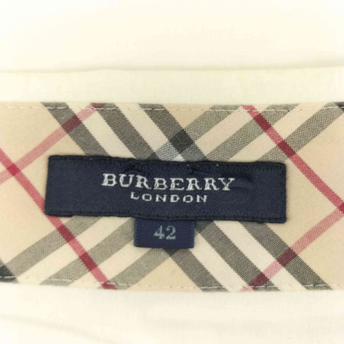 バーバリーロンドン BURBERRY LONDON ロゴ刺繍 袖裏ノバチェック 七分袖 シャツ レディース EUR:42