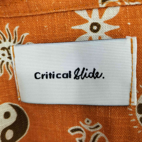 クリティカルスライド critical slide コットンリネン 陰陽 総柄 オープンカラーS/S シャツ メンズ JPN:L